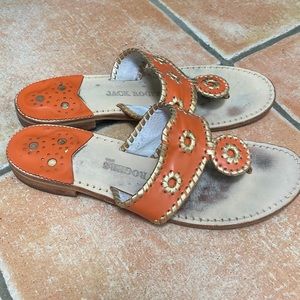 Jack Rogers; Sz 10 Orange and gold